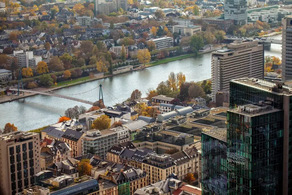 European Cityscape General Buildings in Germany Frankfurt