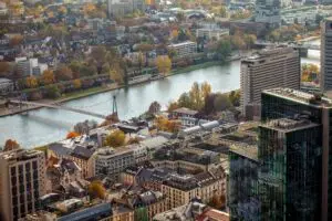 European Cityscape General Buildings in Germany Frankfurt